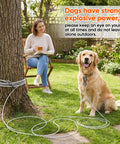 15Ft Reflective Tie Out Cable For Dogs Up To 250 Pounds securing golden retriever to tree in backyard