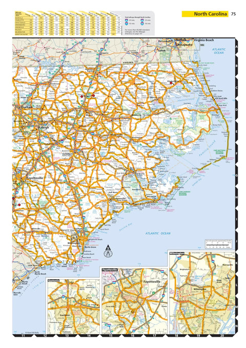2026 Truckers Road Atlas For United States, Canada, And Mexico, The Ultimate Guide For Professional Drivers Featuring Up To Date Route Maps, Truck Stops, Weigh Stations, And Navigation Tips For Safer, Smoother Hauls North Carolina map page, paperback
