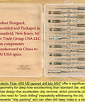 Workhorse Heavy Duty 16 Piece Parabolic Flute Drill Bit Set For Wood Number 6 Size Ninety Sixteenths Inch Tapered Countersink Hss M2 Grade Steel Kit displayed in storage case.