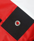 Close-up of Inflatable Dive Float Buoy With Flag, 29 inch surface marker showing rugged Cordura nylon cover detail.