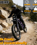 Kicking Up Serious Dust On This Heavy Duty Electric Dirt Bike Delivering 60 Mph Thrills With A Beefy 9000W Motor And Massive 72V 35Ah Battery Pack Built For Adults And Teens Rocking Dual Suspension Hydraulic Brakes And 19 Inch Off Road Tires.