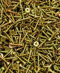 Massive Bulk Pack Of Eighteen Hundred Phillips Drive Bugle Head Screws Size Six One Inch Long Coarse Thread Fasteners Yellow Zinc Plated For Drywall Mounting And Woodwork Demanding Tough As Nails Grip And Rugged Reliability.