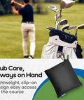 Complete Golf Club Care Kit Clean, Polish, And Restore Irons, Drivers, And Putters With Scratch, Scuff, And Rust Remover, Grip Cleaner, Club Cleaner, And Polish For A Fresh Shine And Way Better Grip. golf bag clip-on pouch on course