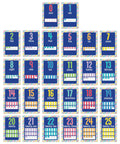 26-Piece Number Chart Posters Set For Classrooms And Offices, 8.5 By 11 Inches, 0-25 Counting Wall Decor, Kid-Friendly Math Posters