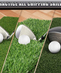 Double Sided Golf Chipping Net With Tri Turf Hitting Mat And 12 Foam Golf Balls for indoor or outdoor practice surfaces