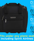 Underseat Carry-On Set 15 Inch Purple Roller Bag With USB Charging Port, Smooth Inline Skate Wheels, Durable 1680D Polyester