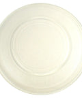 16 Inch Glass Microwave Turntable Tray Replacement for GE Ovens WB49X10189 67001668 top view showing clear glass design