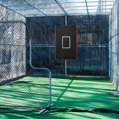 Heavy Duty Vinyl Backstop For Batting Cages 4 x 6 Feet Baseball And Softball Hitting And Pitching Backdrop Net Saver PVC Coated Backdrop For Backyard Practice in batting cage