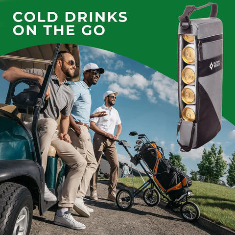 Golfers with Wild Golf Cooler Bag With Two Ice Packs Keeps Drinks Ice Cold For Hours Holds Six Cans Fits Discreetly In A Golf Bag