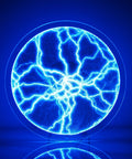 12 Inch Plasma Disc Light Plate With Dope Touch Responsive Glow, Music And Voice Activated Sensor, blue illumination