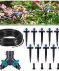 40ft Push To Connect Drip Irrigation Kit With Adjustable Emitters For Garden Raised Beds Water Saving Automatic Plant Watering System Tubing And Connectors Easy Setup No Fuss