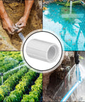 5 Pack 1/2 Inch PVC Double Female Threaded Coupling Sprinkler Pipe Fitting Set For Garden Drip Irrigation on white background