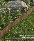 Rustic Wood Garden Edging Border Panel For Yard And Patio, Dope Decorative Landscape Edge Fence For Flower Beds installed