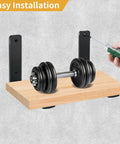 Four Pack L Shaped Shelf Brackets 6 Inch Long by 4 Inch High by 1.5 Inch Wide 5mm Thick Matte Black Iron Supports installed on wall