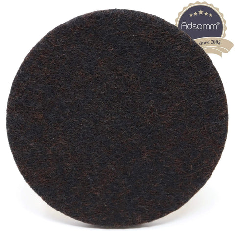 Heavy Duty Self Adhesive Felt Furniture Glides 16 Pack Brown Round Floor Savers Extra Thick Needle Felt Pads top view