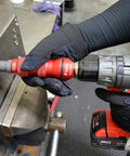Rivet Nut Drill Adapter Kit Turns Any Drill Into A Power Rivet Nut Setter With 8 Mandrels And Nosepieces In use on metal plate