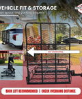 Heavy Duty 2 Inch Hitch Cargo Carrier For Electric Trikes With Folding Ramp And Tail Lights, Steel Platform, 250 Lb Capacity, Easy Roll On Loading, Beast Trike Hauler, Model SD 32-65 Carrier Only, 49-inch overhang