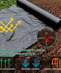 Heavy Duty Weed Barrier Fabric 5 Ft By 100 Ft 3.2 Oz Ground Cover For Landscaping And Gardening Weed Control Mat Tear Resistant Polyethylene Garden Bed Liner