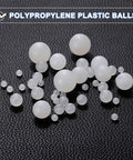 Premium 100 Pack PP Plastic Bearing Balls 12.7mm White Solid Precision Bearings For DIY Projects Home Machining And Smooth Sliding Hardware For DIYers And Hobbyists, assorted sizes