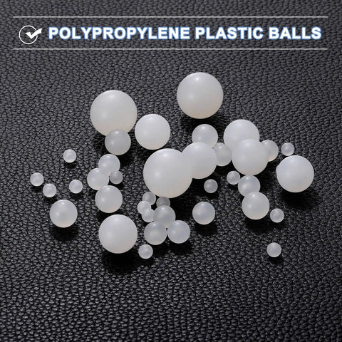 Premium 100 Pack PP Plastic Bearing Balls 12.7mm White Solid Precision Bearings For DIY Projects Home Machining And Smooth Sliding Hardware For DIYers And Hobbyists, assorted sizes