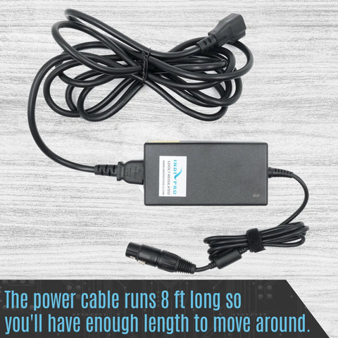 12V 10A AC Power Supply With 4 Pin XLR Female Connector Universal 100 To 240V Input Continuous Power Adapter with 8 ft cable