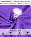 Purple nylon fabric detail for Kids Sensory Swing For Indoor And Outdoor Use Elastic Soft Fabric Therapy Swing For Autism ADHD And Asperger