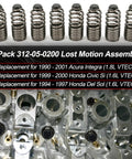 Lost Motion Assembly Replacement For B Series 4 Cylinder Engines Compatible With B16A B17A B18C B16A2 B16A3 B17A1 B18C1 B18C5 Type R GSR Pack Of 8 No Mod Needed Direct Fit To Original Factory Specs For Easy Installation And Extended Travel. 8-pack steel valve spring assemblies on engine head