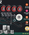 Dryer Repair Kit With Drum Rollers, Belt And Idler Pulley Replacement Set Fits Duet Front Load Dryers And WED Series