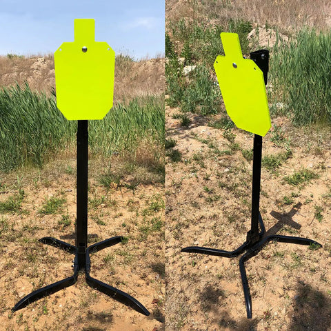 AR500 Steel Target System Complete Kit With 12 Inch By 20 Inch Silhouette Target And Two By Four Stand Mount Kit outdoors