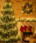 Battery Operated Fairy Lights 10Ft 120 LED Firecracker String Lights With 6 Hour Timer illuminating a Christmas tree indoors