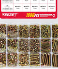 Heavy Duty Bolts And Nuts Kit With 1600Pcs M4 M5 M6 Grade 8.8 Alloy Steel Fasteners, Flat And Lock Washer Set, organized in box
