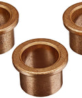 Self Lubricating Bronze Flanged Bearing EF121412 Powdered Metal SAE 841 Three Quarter Inch Bore Seven Eighths Inch Outer Diameter One And One Eighth Inch Length Flange Outer Diameter One And One Eighth Inch Flange Thickness Three Pack, 3 bearings