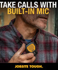 Wearable Clip On Bluetooth Speaker For Job Sites, Water Resistant Portable Speaker With Built In Mic For Hands Free Music And Calls