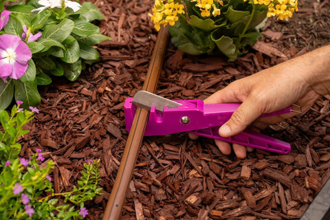 Effortless Drip Irrigation Tubing Cutter For One Quarter To Three Quarter Inch Tubing With Clean Cuts No Jagged Edges Razor Sharp Stainless Steel Blade Ergonomic Handle And Recessed Wells For Less Force And Faster Installations used in garden