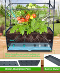 Two Pack Raised Garden Bed Tomato Planter Box With Trellis 43.4 Inch Self Watering Cage for plants with water absorption system