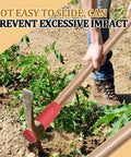 Two Pack 36 Inch Wooden Pickaxe Handles With Rubber End Replacement Mattock Clay Pick Handles in garden use