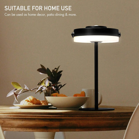 Portable LED Lamp For Outdoor And Indoor Use With Built In Rechargeable Battery IP44 Water Resistant Adjustable Height on table