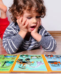 Child playing with Travel Ready Magnetic Puzzles For Toddlers Ages 1 To 3 And 2 To 4, Excavator Refrigerator Magnets Set