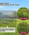 Heavy Duty Square Batting Cage Net For Baseball And Softball Training, Tear Resistant HDPE Netting With UV Coating Repair Patch