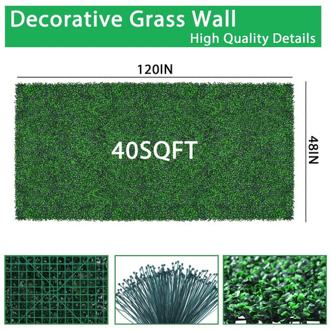 Lifelike Artificial Greenery Wall Roll 48 By 120 Inches Privacy Screen For Indoor And Outdoor Use UV Resistant Faux Ivy Leaves Fence Panels For Garden Backyard Decor Easy Install