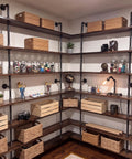 34 Piece Black Iron Pipe Fitting Set With Threaded Holes For DIY Furniture Projects Industrial Vintage Style Malleable Steel Nipples And Couplings Includes Three Quarter Inch Segments For Shelves Tables Racks And More in corner shelving unit