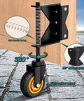 4 Inch Gate Wheel With Spring Loaded Absorbing Solid Rubber Tire For Wooden Fence Gates 260 Lbs Capacity No Tools Needed