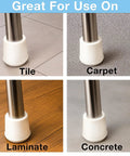 Round Non-Marking Rubber Slip On Chair Leg Tips One And One Quarter Inch for hardwood floors and carpet usage examples