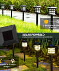 16 Pack Solar Pathway Lights Outdoor Waterproof Garden Walkway Lighting for Yard and Landscape Auto On at Dusk Energy Saving