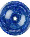 Next Level Blue Gemstone Vessel Sink Features A Straight Fire Lapis Overlay Premium Glaze And Dreamy Glow, 21x21x5.5 Inch.
