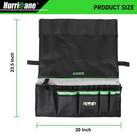5 Gallon Bucket Tool Bag Organizer With 52 Pockets Waterproof Garden Caddy Fits Most Buckets Heavy Duty 1680D Polyester Fold In Design