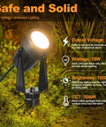 Low Voltage Outdoor Landscape Lights For Quick Safe Yard Vibes, illuminated LED light in garden setting, 65.6Ft 18W 1800LM