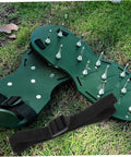 Lawn Aerator Shoes For Grass With Turf Spike Laces And Strong Straps Comfy Design Easy Fit For Quick Soil Aeration Great For Healthier Turf And Lawn Care 8 Spike System Included shown on grass