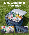 Heavy Duty Insulated Cooler Bag Holds 48 Cans Slap It On The Trunk with drinks and ice, leakproof, waterproof material.