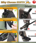 Comparison of Dual Carry Archery Arrow Quiver For Hip And Back with drawstring closure vs. competing quiver options